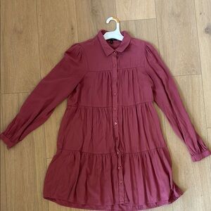 Trixxi Rose Button-Up Dress